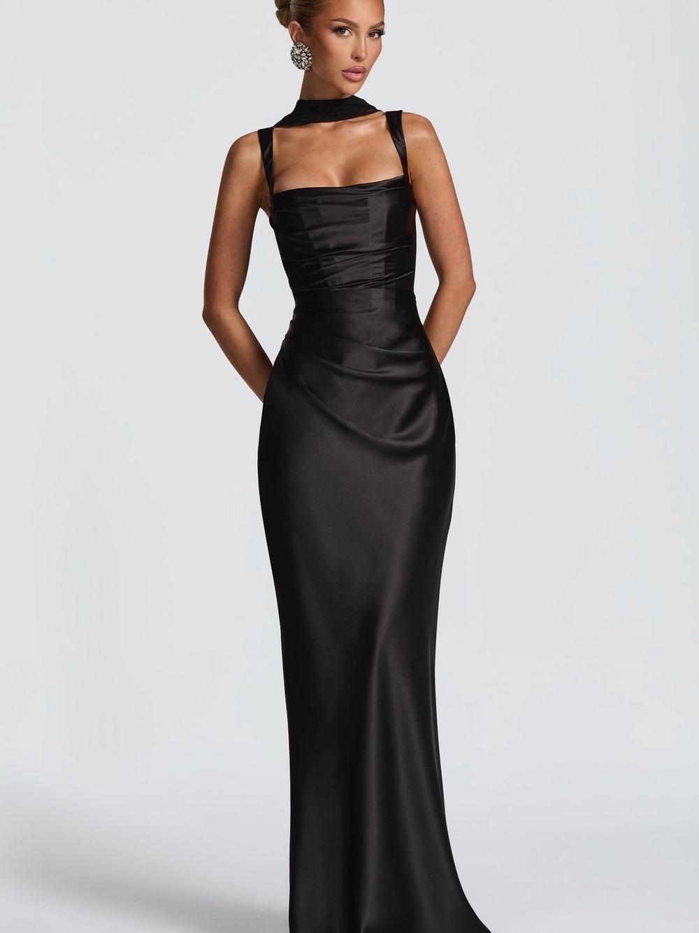 Baby Boo Size M Elegant Black Satin